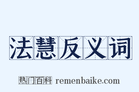 法慧反义词是什么意思的图片